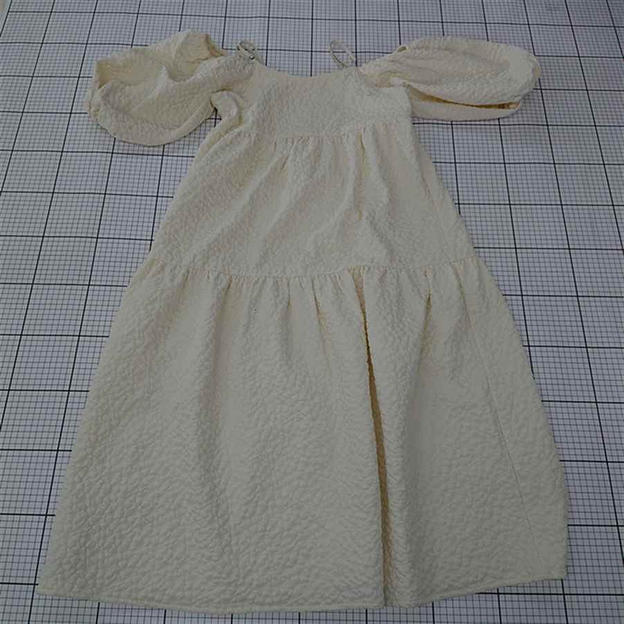 ◇ ⊂ ワンピース ラフィーミー raffime RFM077060B パフスリーブワンピース アイボリー系 M レディース E 【中古】