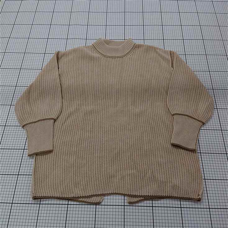 ◇ ⊇ haco! ハコCS-682-551-14 ベージュ系ニットセーター Lサイズ レディース E 【中古】
