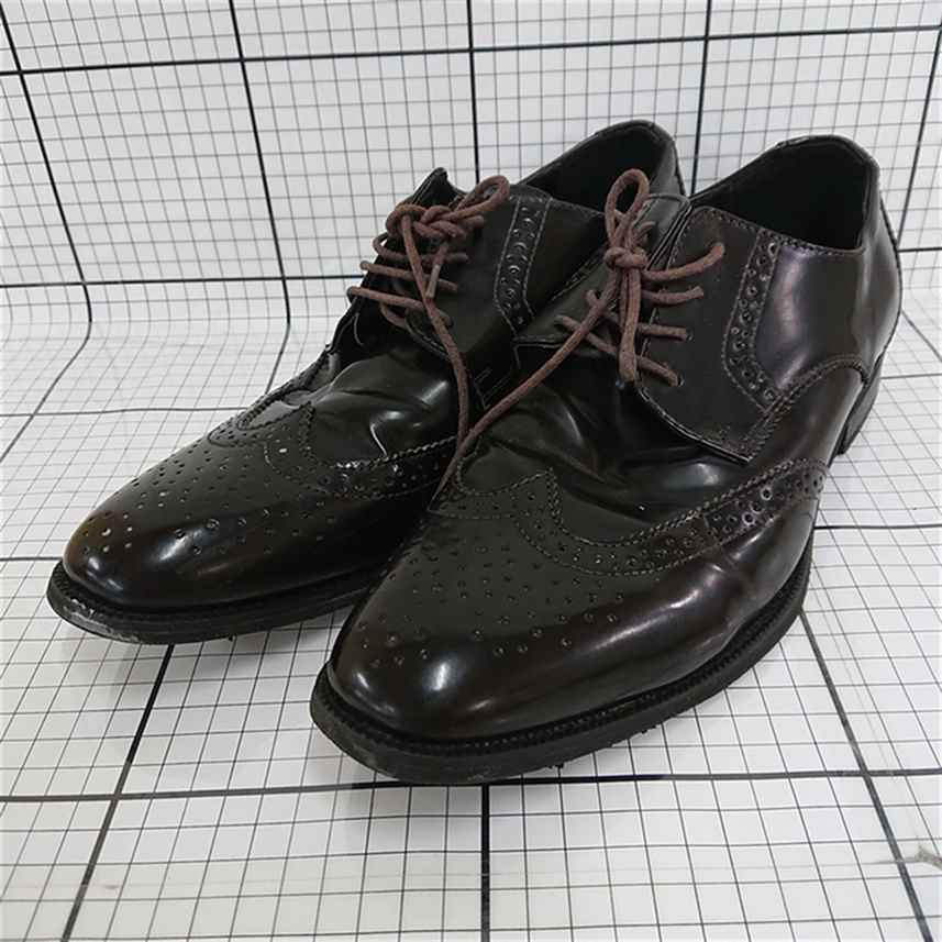 ◇ Θ アスビー ASBee ウイングチップ レザーシューズ ブラック系 26.5cm メンズ E 【中古】