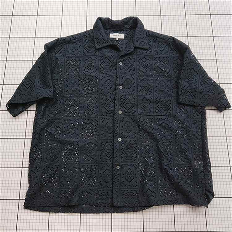 ◇ ⊂ モノマート MONO-MART レースシャツ 半袖 ブラック系 メンズ Mサイズ E 【中古】