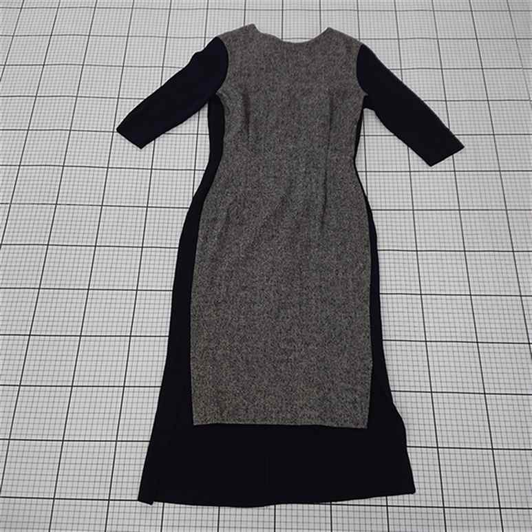 ◇ ⊇ フレイアイディー FRAY I.D FWF0165669 バイカラーワンピース レディース 1 グレー ネイビー系 E ..