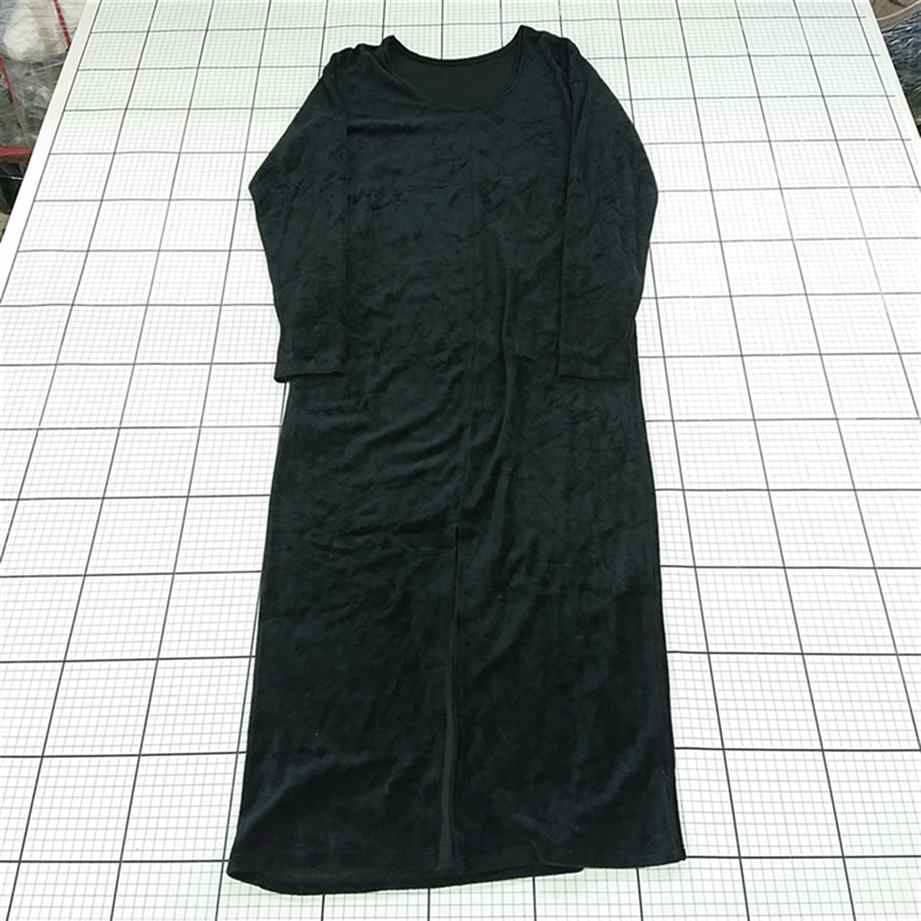 ◇ ⊇ ワンピース earthy アーシー 長袖ロングワンピース ブラック系 M レディース E 【中古】