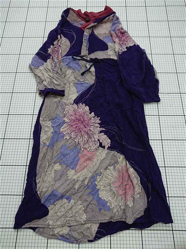 ◇ ⊂ ワンピース ニッポンディーエヌエー NIPPON DNA 花柄レーヨンワンピース パープル系 レディース E ..