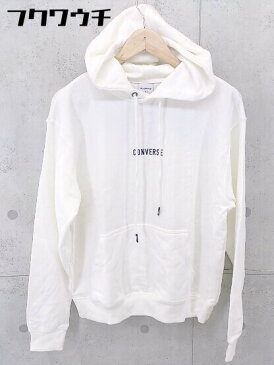 ◇ ◎ CONVERSE コンバース タグ付 長袖 プルオーバー パーカー サイズM ホワイト メンズ 【中古】