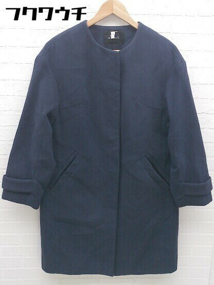 ■ Simplicite シンプリシテェ 長袖 コート ネイビー レディース 【中古】