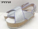 ◇ ORiental TRaffic オリエンタルトラフィック ラメ バックストラップ サンダル サイズM シルバー ベージュ レディース 【中古】