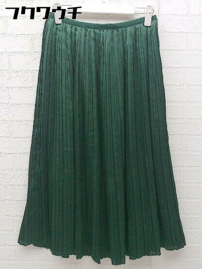 ◇ nano&co ナノアンドコー nano universe ロング プリーツ スカート サイズF グリーン レディース 【中古】