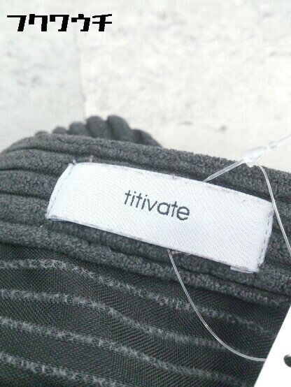 ◇ titivate ティティベイト コーデュロイ スキッパー 長袖 膝下丈 ワンピース サイズM ブラック系 レディース 【中古】