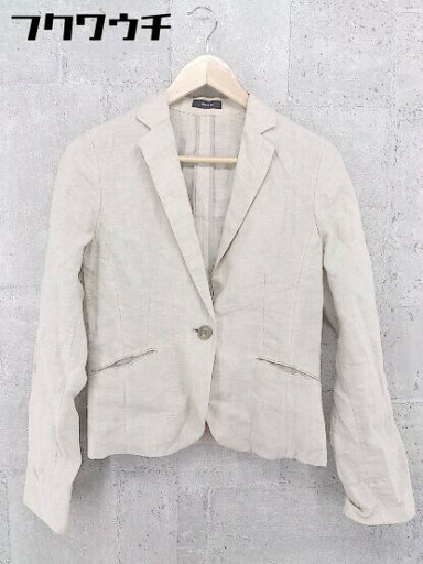 ◇ COMME CA ISM コムサイズム リネン100% 長袖 ジャケット サイズM ベージュ レディース 【中古】 ◇ COMME CA ISM コムサイズム リネン100% 長袖 ジャケット サイズM ベージュ レディース 【中古】