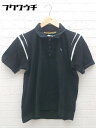 ◇ arnold palmer アーノルドパーマー 半袖 ポロシャツ 2 ブラック ホワイト * 1002800221691 【中古】