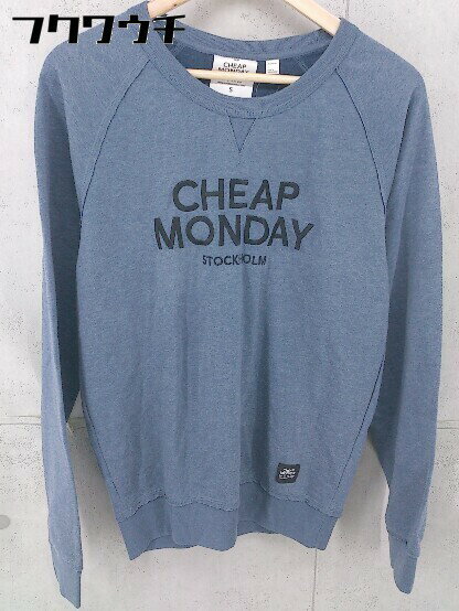 ◇ Cheap Monday チープマンデイ ロゴ 長袖 トレーナー サイズCN170/92A ブルー メンズ 【中古】管理番号110323000318220210408ベースW164/田付属品無素材画像参照色ブルーサイズサイズCN170/92A梱包サイズ1宅急便運賃一覧表はこちらをクリック採寸サイズ着丈：約91cm　肩幅：-cm　身幅：約51.5cm　袖丈：約86.5cmサイズガイドはこちらをクリックコンディションレベルBコンディション詳細はこちらをクリックコンディション詳細商品状態、状態の目安につきまして、あくまでも弊社基準による目安となっております。リユース品の特性上、大小様々なダメージが発生しており、全ての商品の全てのダメージ詳細を記載する事が難しい為、目安として記載をさせていただいております。二次流通品のご理解、ご納得を頂いた上、ご購入をお願い致します。