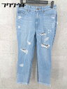 ◇ ●新品● ◎ COCO DEAL タグ付 ダメージ加工 カットオフ ジーンズ デニム パンツ サイズ1 インディゴ レディース 【中古】