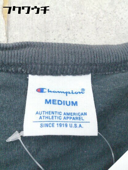 ◇ Champion チャンピオン 半袖 Tシャツ カットソー サイズL ブラック メンズ 【中古】