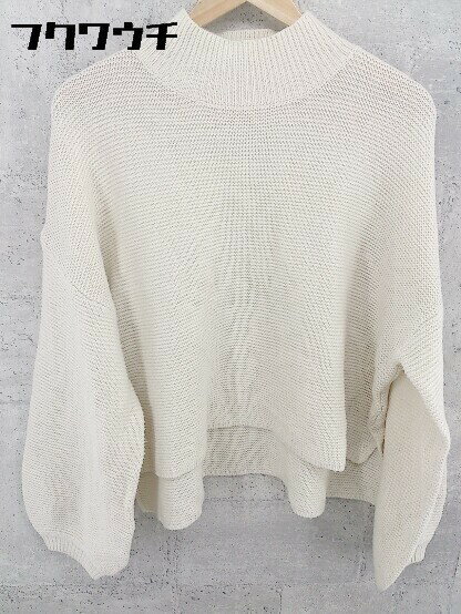 ◇ merlot メルロー モックネック 長袖 ニット セーター ライトベージュ レディース 【中古】