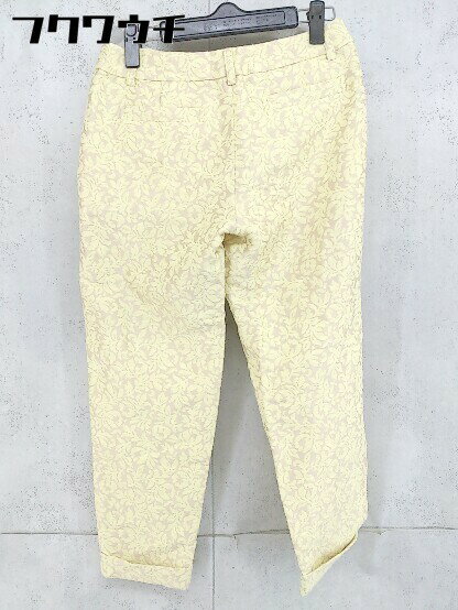 ◇ FREDY&GLOSTER フレディアンドグロスター リーフ柄 パンツ サイズ36 ベージュ イエロー レディース 【中古】
