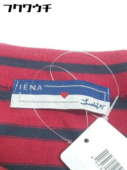 ◇ IENA イエナ luxluft ボーダー フレンチスリーブ 膝下 ワンピース サイズ38 レッド ネイビー レディース 【中古】