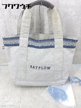 ◇ ◎ BAYFLOW ベイフロー ビジュー スパンコール ハンド トート バッグ グレー ブルー系 レディース 1 【中古】