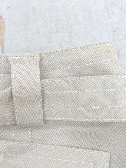◇ ◎ MELROSE メルローズ ベルト付 膝丈 フレア スカート サイズ3 ベージュ レディース 【中古】