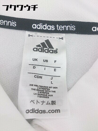 ◇ ◎ adidas アディダス tennis 半袖 ポロシャツ サイズL ホワイト レディース 【中古】