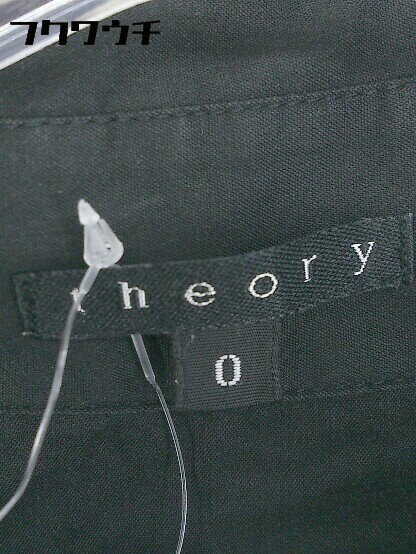 ◇ ◎ Theory セオリー シルク混 長袖 シャツ サイズ0 ブラック レディース 【中古】