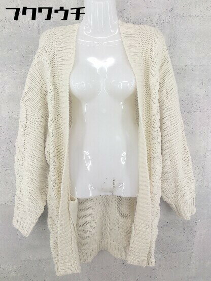 ■ RAY CASSIN レイカズン 長袖 ニット カーディガン サイズF ホワイト レディース 【中古】