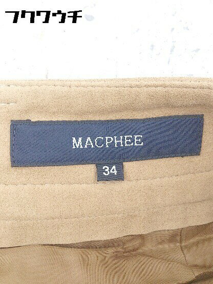 ◇ MACPHEE TOMORROWLAND トゥモローランド フェイクレザー ショート パンツ サイズ34 ブラウン レディース 【中古】