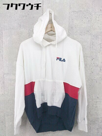 ◇ FILA フィラ 長袖 パーカー サイズF ホワイト系 レディース 【中古】