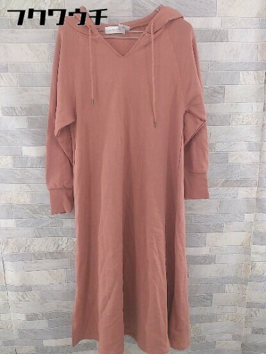 ◇ Simplicite シンプリシテェ Vネック スリット 長袖 膝下丈 ワンピース ピンク系 レディース 【中古】 ◇ Simplicite シンプリシテェ Vネック スリット 長袖 膝下丈 ワンピース ピンク系 レディース 【中古】