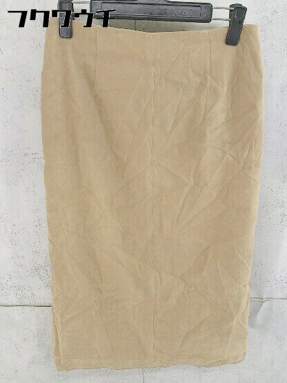 ◇ N. Natural Beauty Basic スウェード ロング タイト スカート サイズM ベージュ レディース 【中古】
