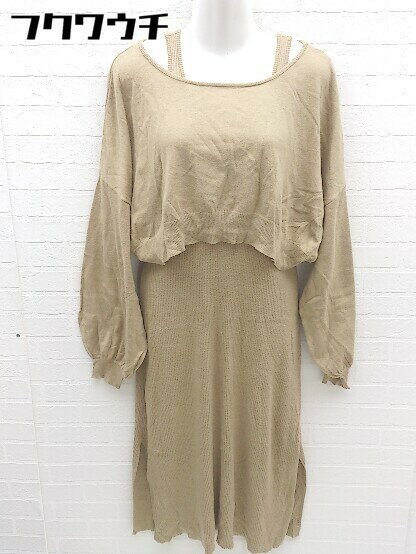 ◇ select MOCA セレクトモカ ワンピース ニット セーター アンサンブル サイズF ブラウン レディース ..