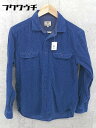 ◇ ◎ green label relaxing UNITED ARROWS ドット 水玉 コーデュロイ素材 長袖 シャツ サイズM ブルー系 メンズ 【中古】