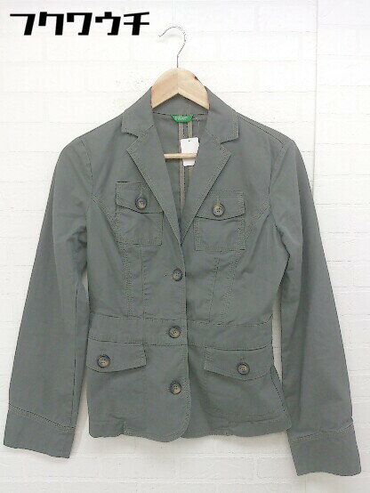 ◇ UNITED COLORS OF BENETTON ユナイテッド カラーズ オブ ベネトン 長袖 ジャケット サイズ40 カーキ レディース 【中古】