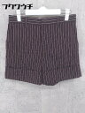 ◇ ●新品● ◎ Sonny Label URBAN RESEARCH タグ付 ストライプ ショート パンツ サイズ36 ボルドー ホワイト レディース 【中古...