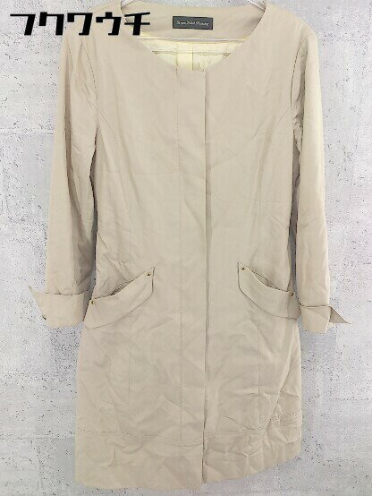 ◇ ◎ green label relaxing UNITED ARROWS 長袖 ノーカラー コート サイズ36 ベージュ レディース 【中古】