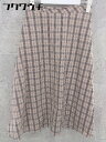 ◇ ROPE PICNIC ロペピクニック チェック 膝下丈 スカート サイズ38 ベージュ レディース 【中古】