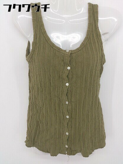 ◇ FREAK'S STORE フリークスストア ノースリーブ ニットキャミソール サイズFREE カーキ レディース 【..
