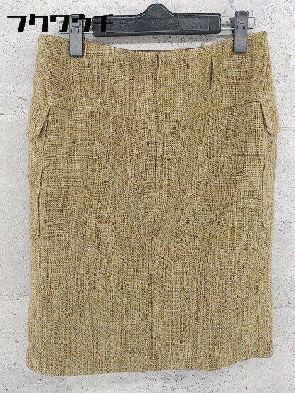 ◇ MACPHEE マカフィー トゥモローランド フロントポケット 膝丈 タイト スカート サイズ38 ベージュ系 レディース 【中古】