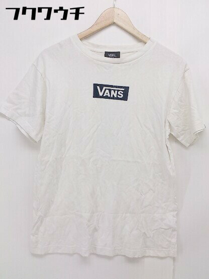 ◇ VANS ヴァンズ ブランドロゴ 半袖 Tシャツ カットソー サイズM ホワイト メンズ 【中古】