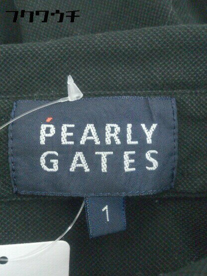 ◇ pearly gates パーリーゲイツ ボタンダウン BD 長袖 ポロシャツ サイズ1 ブラック レディース 【中古】