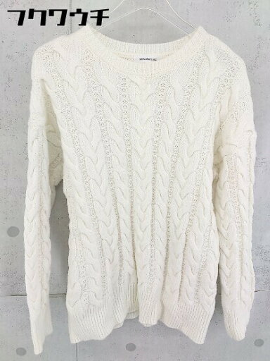 ◇ NATURAL BEAUTY BASIC ナチュラルビューティーベーシック 長袖 ニット セーター サイズM ホワイト レディース 【中古】 ◇ NATURAL BEAUTY BASIC ナチュラルビューティーベーシック 長袖 ニット セーター サイズM ホワイト レディース 【中古】