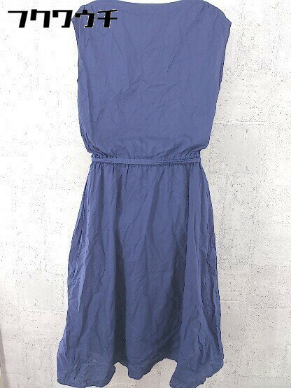 ◇ ◎ PREFERIR プレフェリール ベルト付 ノースリーブ ロング ワンピース サイズ38 ネイビー レディース 【中古】