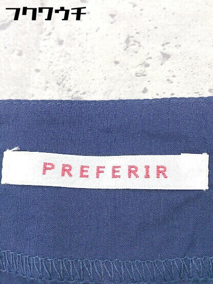 ◇ ◎ PREFERIR プレフェリール ベルト付 ノースリーブ ロング ワンピース サイズ38 ネイビー レディース 【中古】