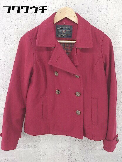◇ on the couch オンザカウチ ウール混 長袖 コート サイズL レッド レディース 【中古】