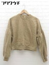 ◇ JEANASIS ジーナシス バックジップ 長袖 ニット セーター サイズF ブラウン レディース 【中古】