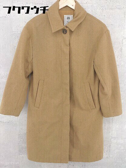 ■ logi:z ロジーズ 長袖 ステンカラー コート サイズS ブラウン レディース 【中古】