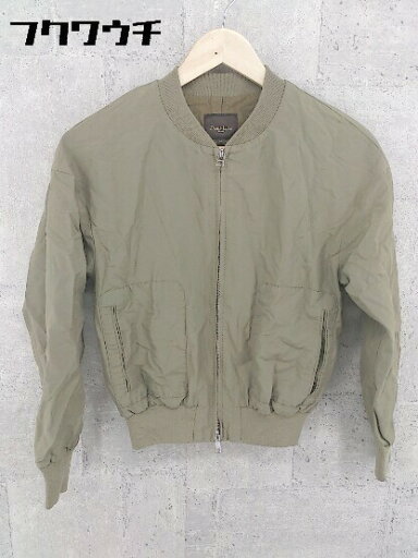 ◇ Demi-Luxe BEAMS デミルクス ビームス 長袖 ジップアップ ジャケット ブルゾン サイズ36 カーキ レディース 【中古】