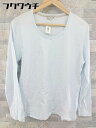 ◇ green label relaxing UNITED ARROWS クルーネック 長袖 Tシャツ カットソー サイズL ライトブルー メンズ 【中古】