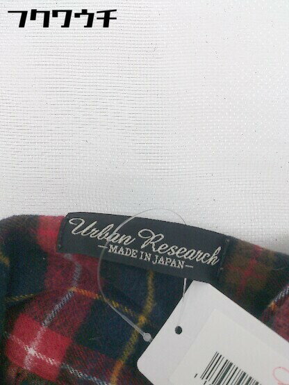 ◇ URBAN RESEARCH アーバンリサーチ チェック 長袖 シャツ カットソー サイズONE レッド ネイビー マルチ レディース 【中古】