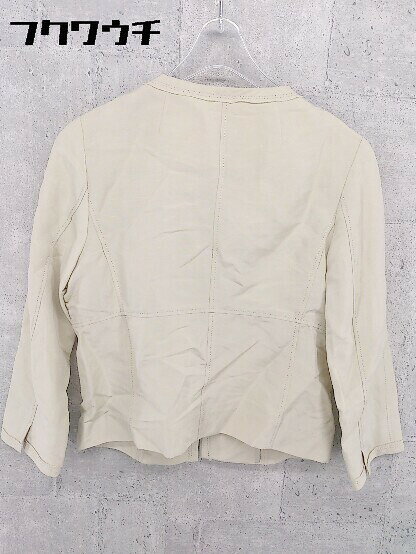 ◇ TOMORROWLAND トゥモローランド 長袖 ノーカラー ジャケット サイズ38 アイボリー系 レディース 【中古】