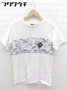 ◇ DUFFER ST.GEORGE ダファー セントジョージ 迷彩 カモフラ 切り替え 半袖 Tシャツ カットソー サイズS ホワイト メンズ 【中古】